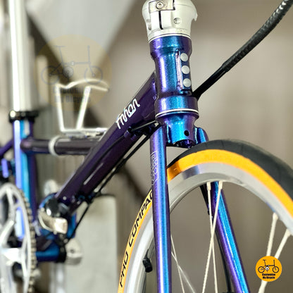 Fnhon Thunderstorm 22 inch folding bicycle front angle view and front block
