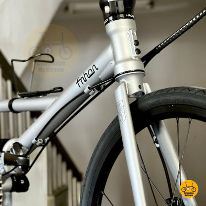 Fnhon Thunderstorm chromoly steel frame close up detail
